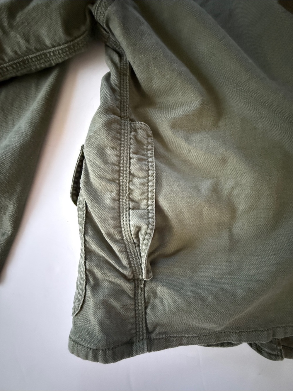 THE GREAT army green jacket utility chore coat style lightweight size 1 small - Picture 12 of 15